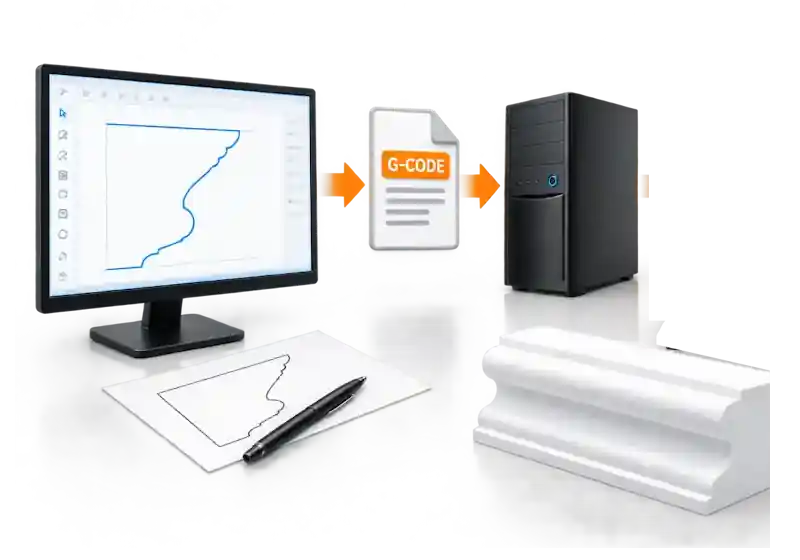 Software-Workflow der CUT1600S Serie