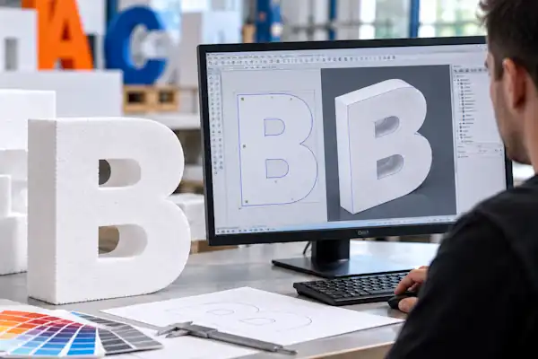 styroCAM Mono für monolithische Buchstaben ohne Durchfahrt
