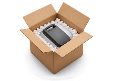 Zerkleinertes EPS Restmaterial als Verpackungs- und Füllmaterial